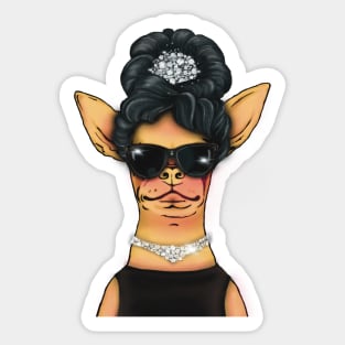 Hepburn Chihuahua Sticker